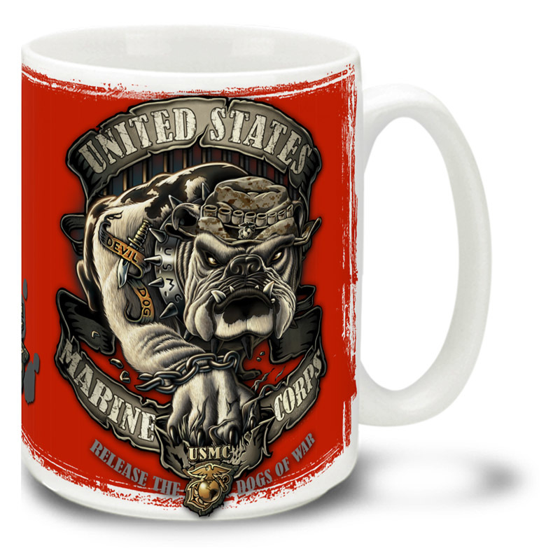 Coffee Cup-Marine Corps Dogs of War Bulldog